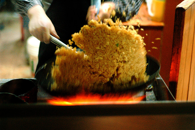 Preparación del arroz chaufa Preparación del arroz chaufa