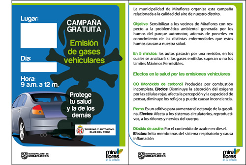 Campaña Emisión de gases vehiculares