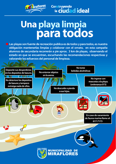 Playa limpia para todos Playa limpia para todos