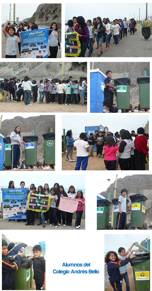 Participaron 34 alumnos del sexto grado de primaria del Colegio Andrés Bello, con ellos recorrimos 1 kilómetro de playas. Participaron 34 alumnos del sexto grado de primaria del Colegio Andrés Bello, con ellos recorrimos 1 kilómetro de playas.