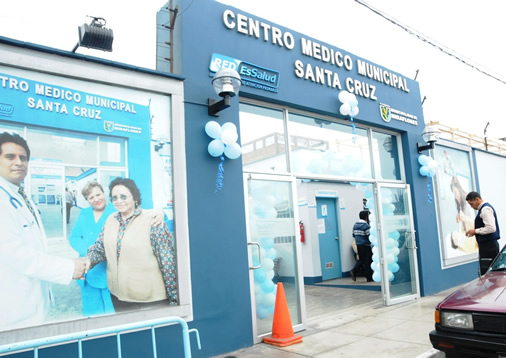 Fachada del centro médico ubicado en Santa Cruz. Fachada del centro médico ubicado en Santa Cruz.