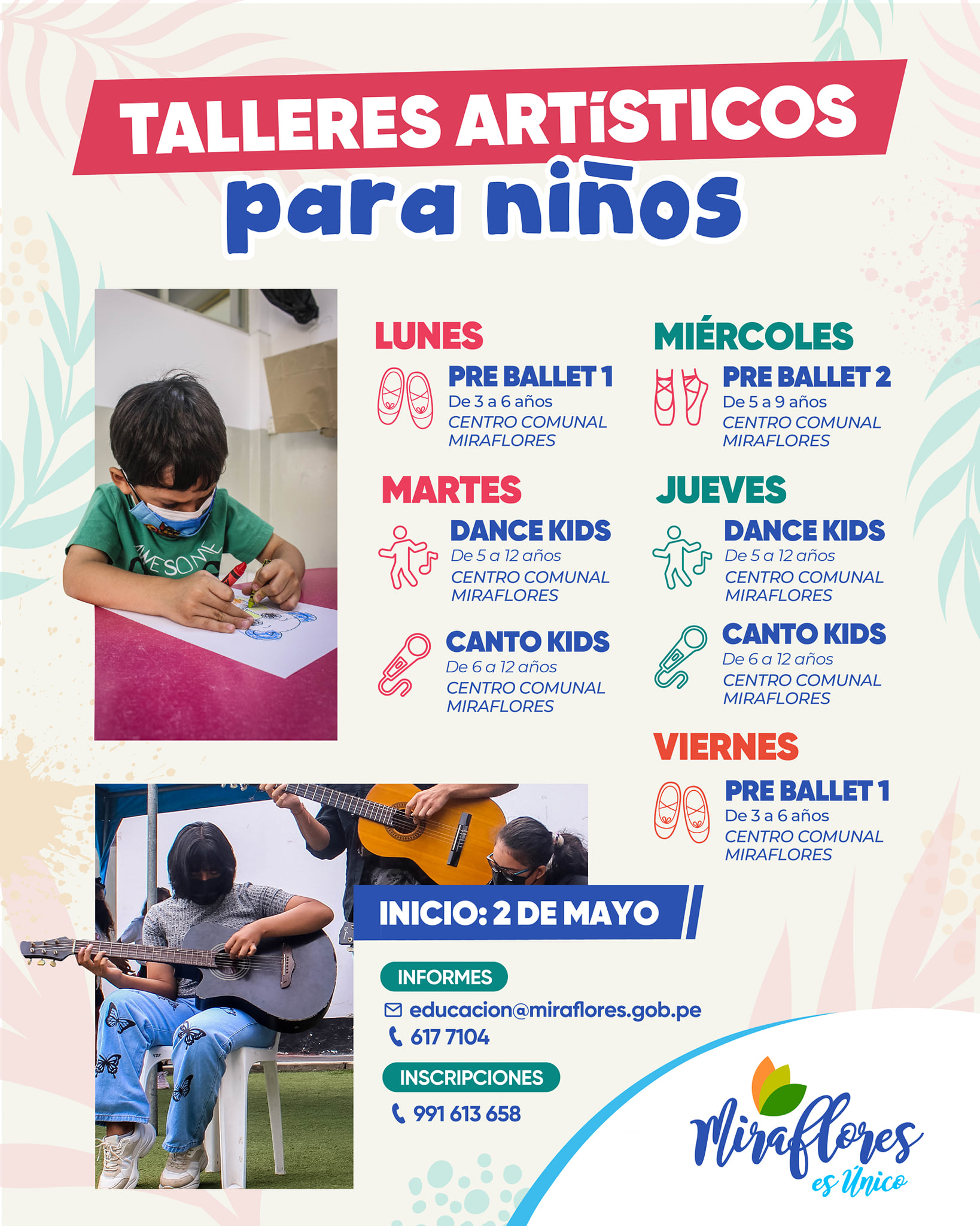 Taller de pintura y expresión artística para niños - Municipalidad  Distrital de MirafloresMunicipalidad Distrital de Miraflores